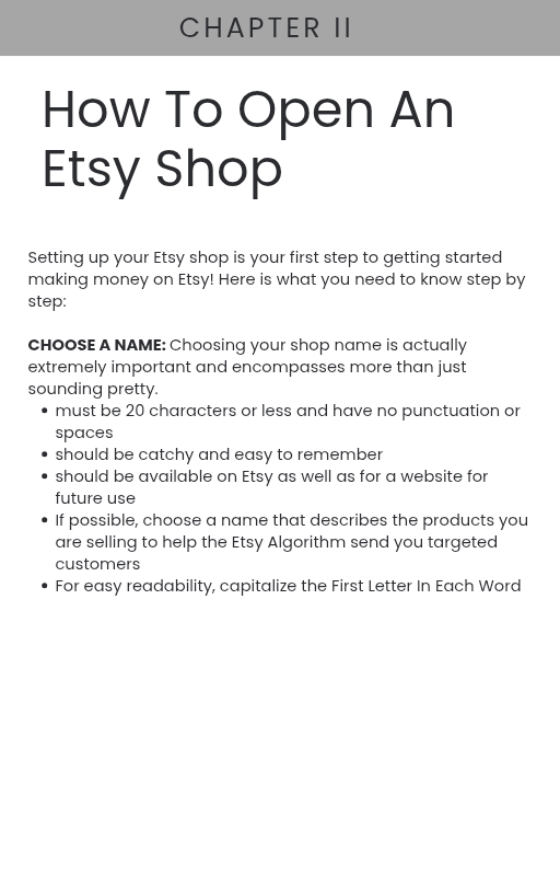 ETSY How to set up Etsy store