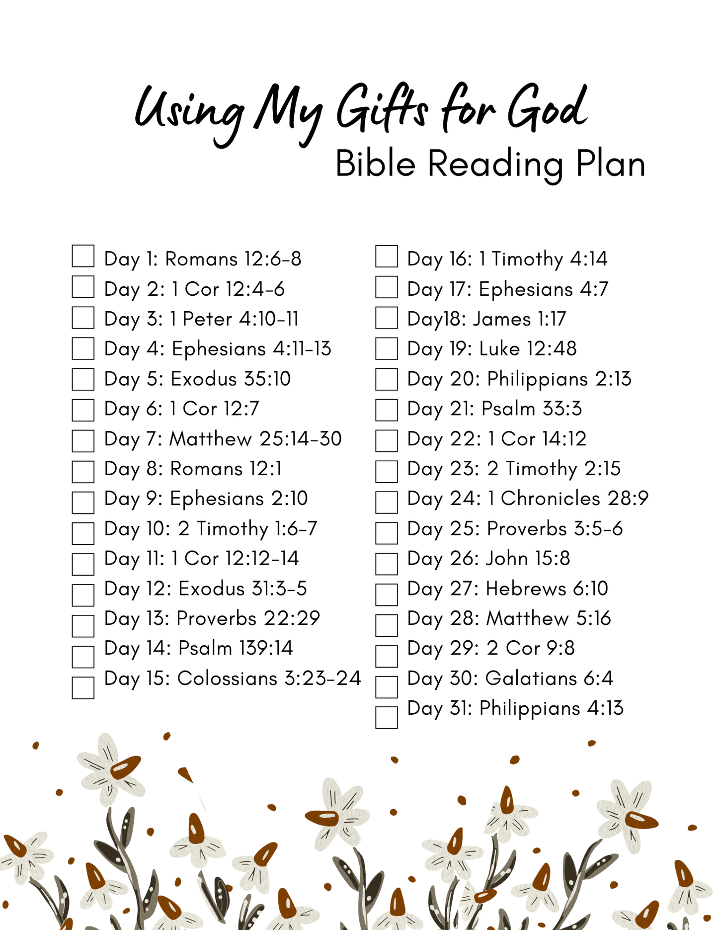 Bible Reading plan